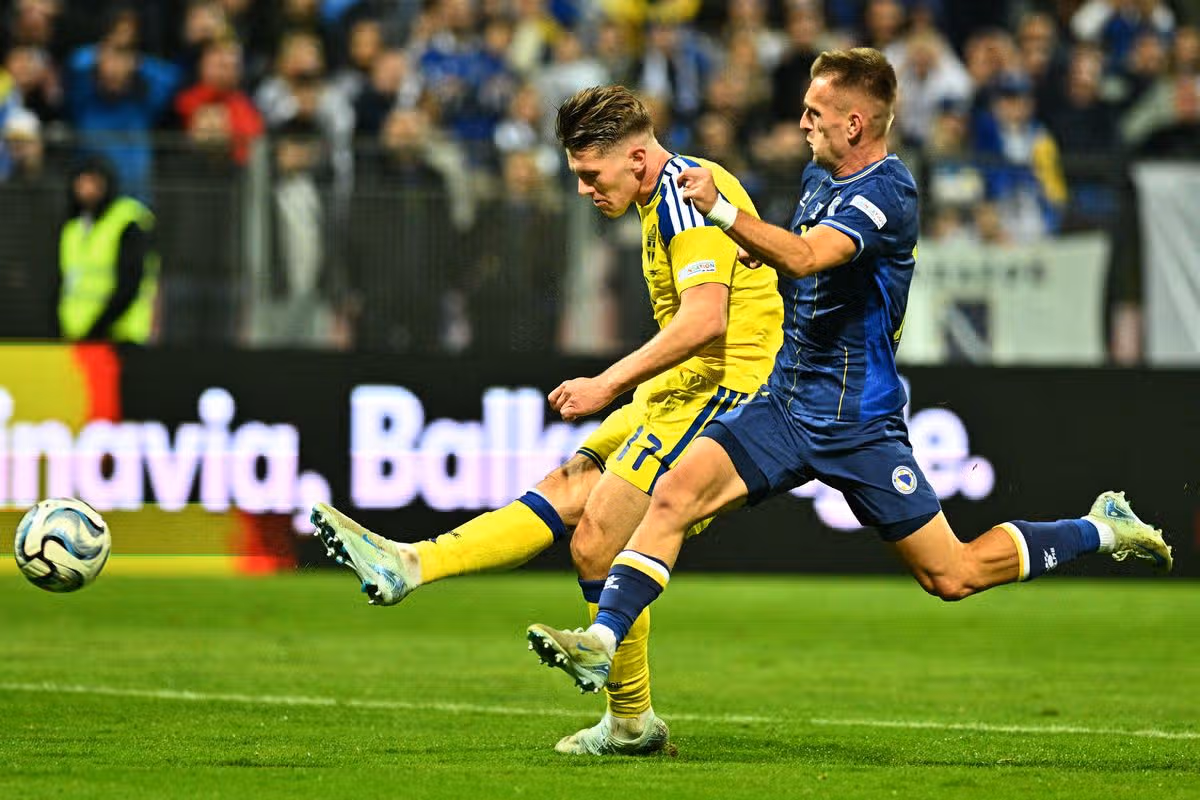 Viktor Gyokeres scored against Bosnia-Herzegovina on Friday