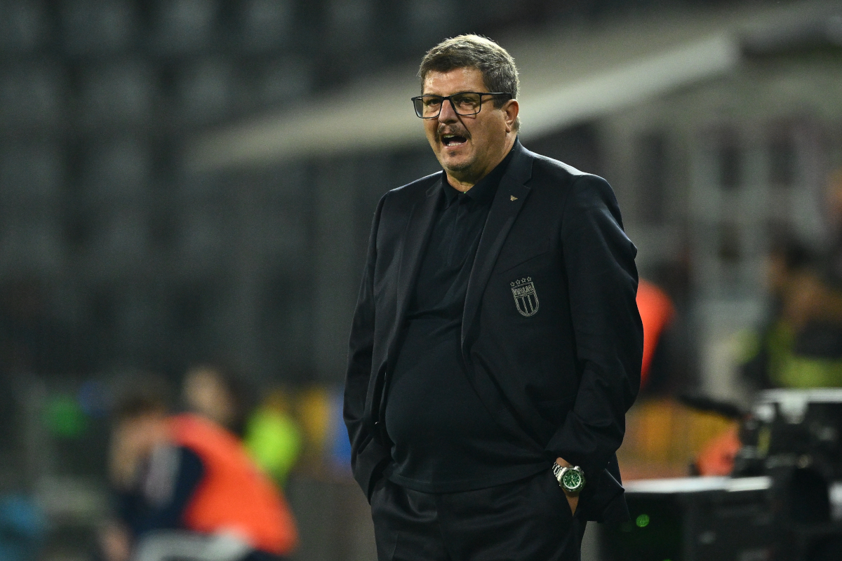 CREMONA, ITALY - OCTOBER 14: Italy head coach Silvio Baldini reacts during the UEFA Euro U21 Qualifying match between Italy and Armenia at Stadio Giovanni Zini on October 14, 2025 in Cremona, Italy. (Photo by Marco M. Mantovani/Getty Images)