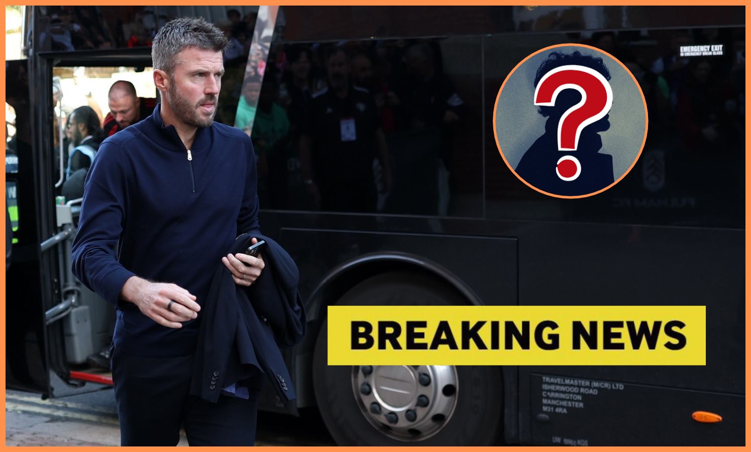 Michael Carrick gets off the Manchester United team bus