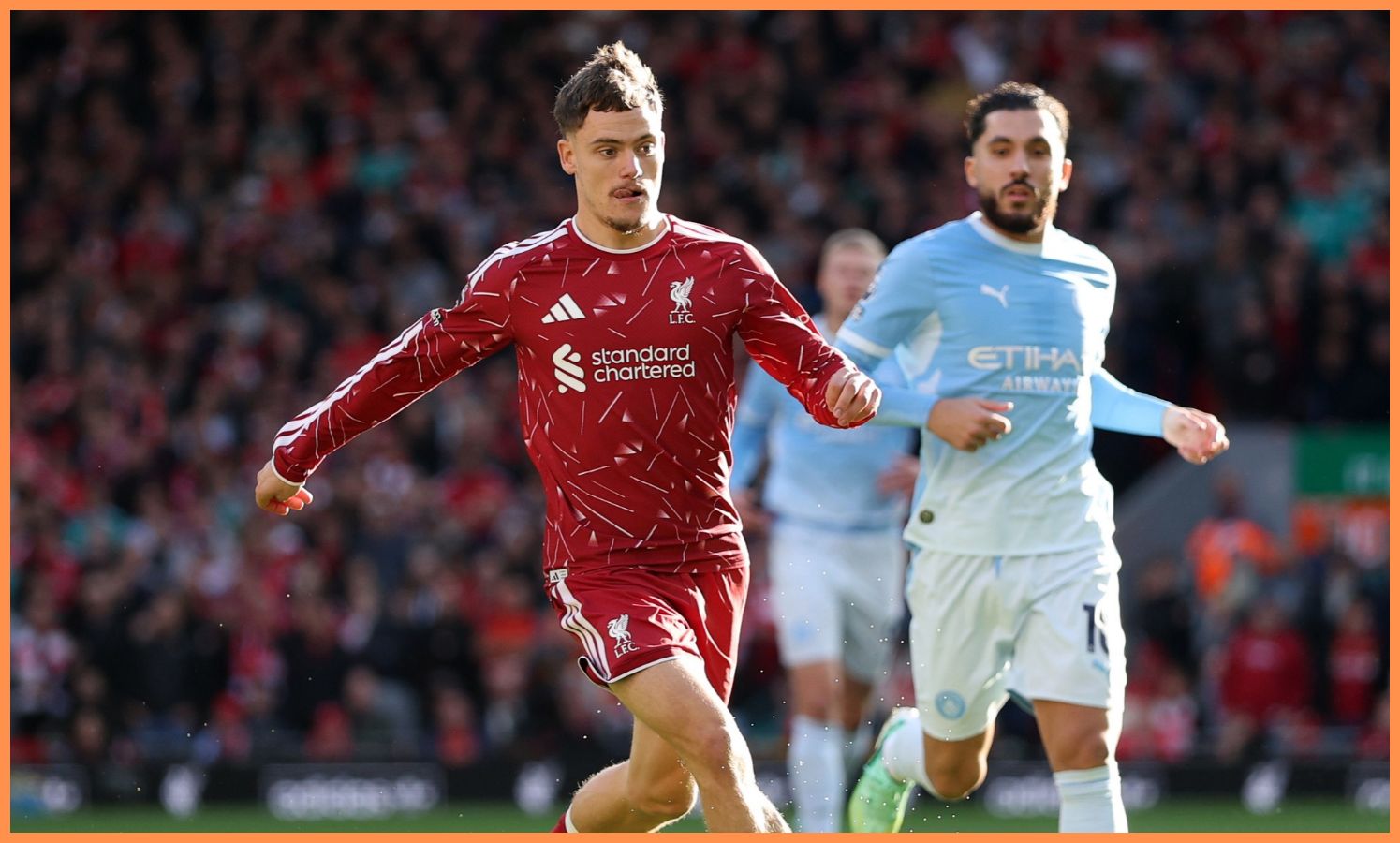 Florian Wirtz in Liverpool vs Manchester City