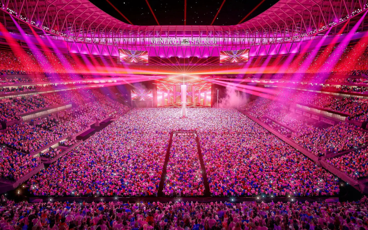 A look inside the Generali stadium in Milan's San Siro area, where AC Milan and Inter will also be able to use the arena for concerts (acmilan.com).