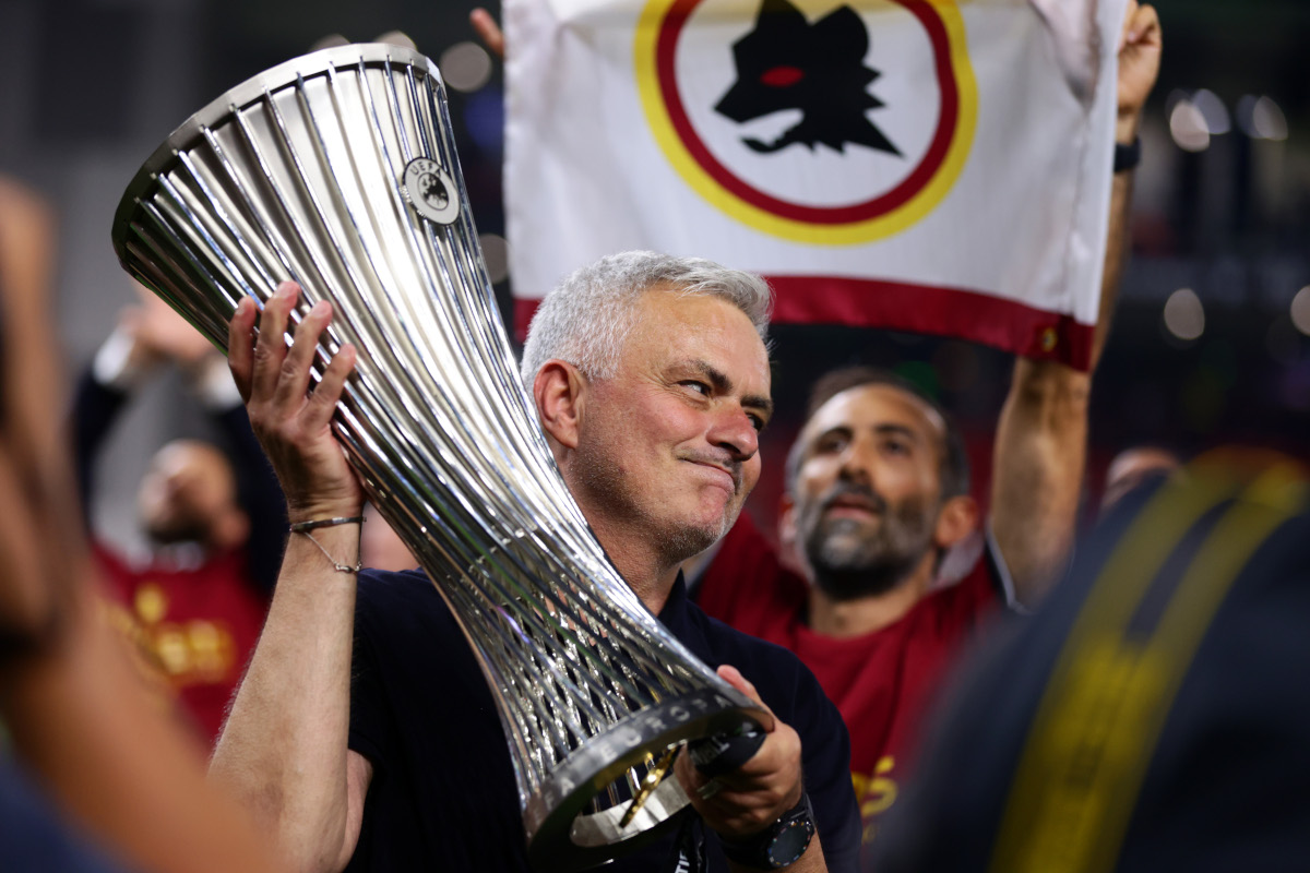Jose Mourinho AS Roma - Feyenoord - UEFA Europa League Final 2021/22