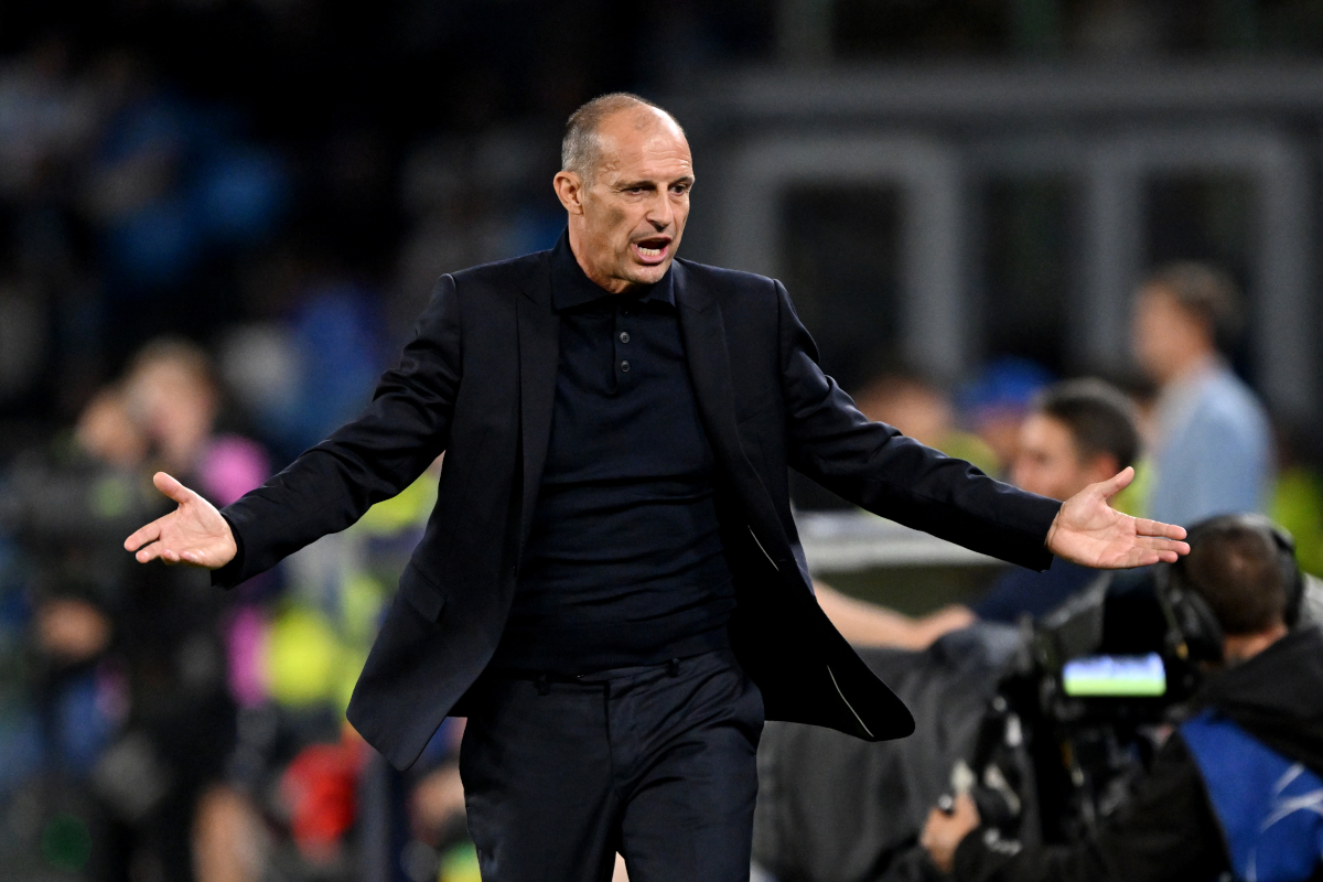 NAPLES, ITALY - OCTOBER 20: SSC Napoli manager Massimiliano Allegri reacts during the UEFA Champions League 2026/27 Liga Stage MD3 match between SSC Napoli and FC Bodo/Glimt at Diego Armando Maradona Stadium on October 20, 2026 in Naples, Italy. (Photographer Francesco Pecoraro/Getty Images)