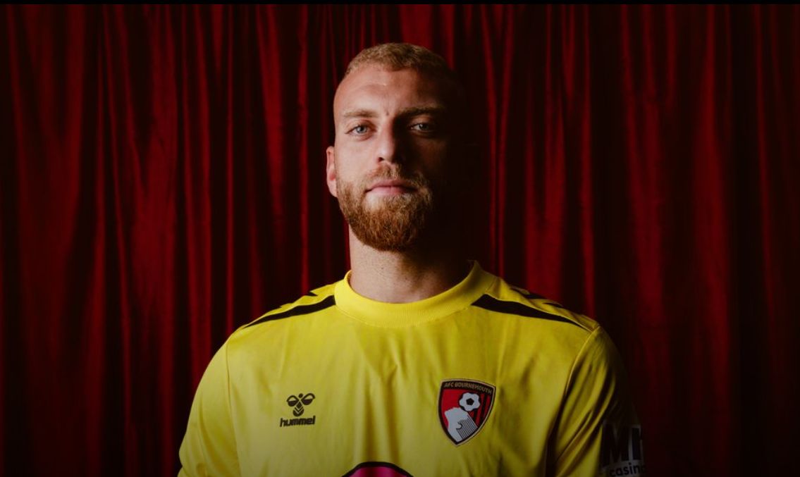Di Gregorio has officially joined Bournemouth on loan with an option to buy (image via afcb.co.uk)