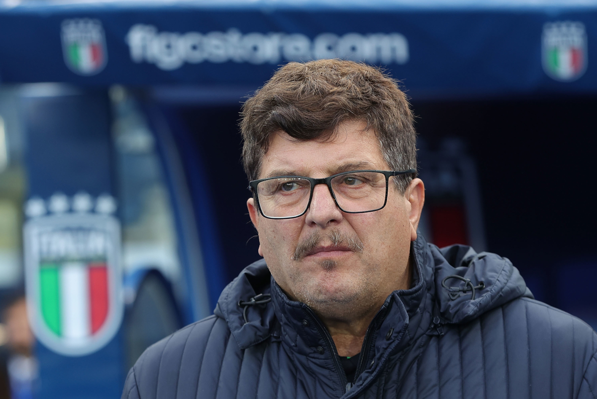 EMPOLI, ITALY - MARCH 26: Italy U21 manager Silvio Baldini looks on during the UEFA EURO U21 qualifying match between Italy U21 and North Macedonia U21 at Stadio Carlo Castellani on March 26, 2026 in Empoli, Italy. (Photo by Gabriele Maltinti/Getty Images)