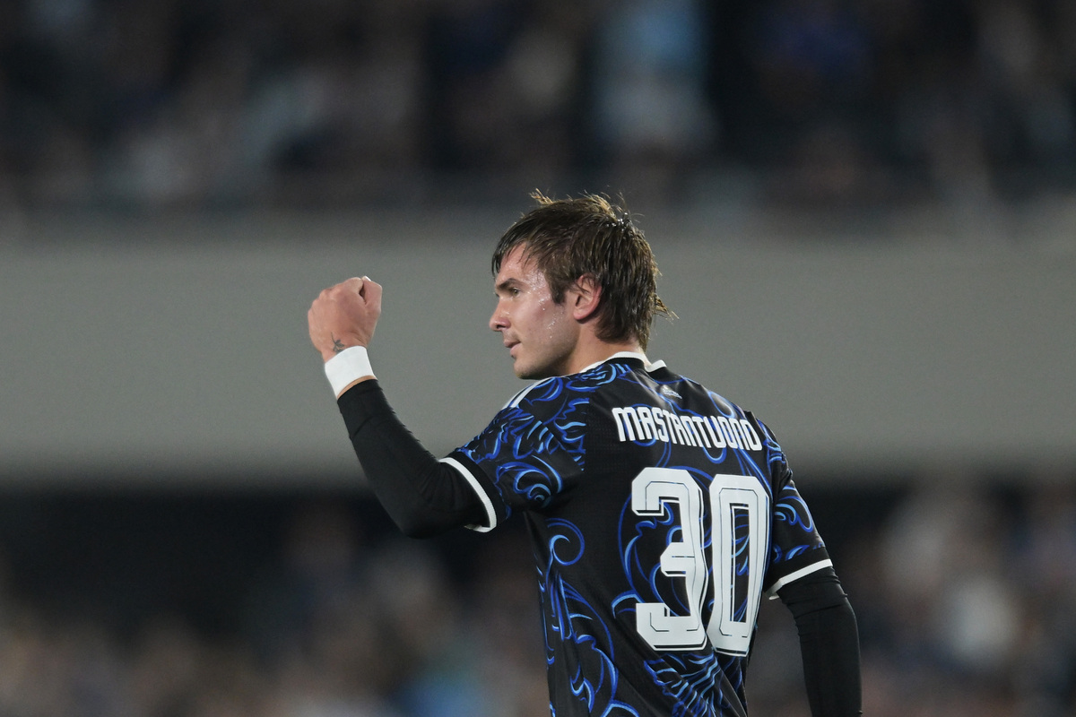 BUENOS AIRES, ARGENTINA - OCTOBER 03: Franco Mastantuono of Argentina celebrates scoring his team's sixth goal during the international friendly match between Argentina and Burkina Faso at Estadio Monumental Antonio V. Liberty on October 03, 2026 in Buenos Aires, Argentina. (Photo by Marcelo Endelli/Getty Images)