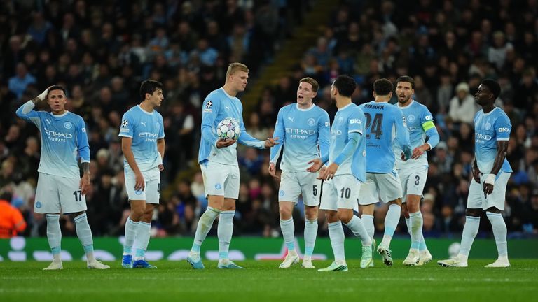Man City are investigating after conceding three goals in the first half
