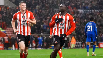 Sunderland's Dan Ballard and Brian Brobbey